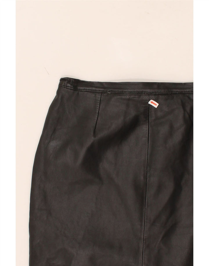 VINTAGE Womens Leather Skirt W32 Large Black Vintage Vintage and Second-Hand Vintage from Messina Hembry 