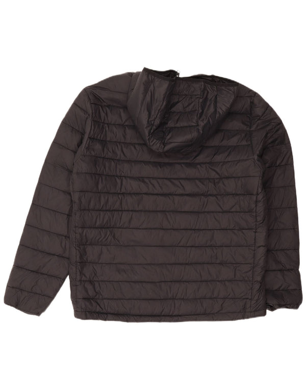 Мужская стеганая куртка с капюшоном Jack & Jones UK 42 XL, черная