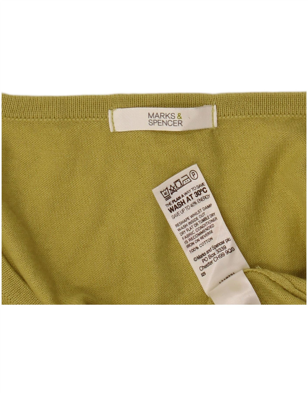 Женский кардиган с коротким рукавом Marks & Spencer UK 14, средний желтый