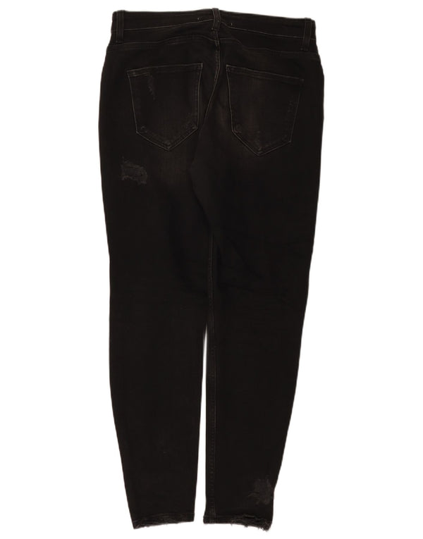 Мужские потертые узкие джинсы Zara EU 40 Medium W31 L28, черный хлопок