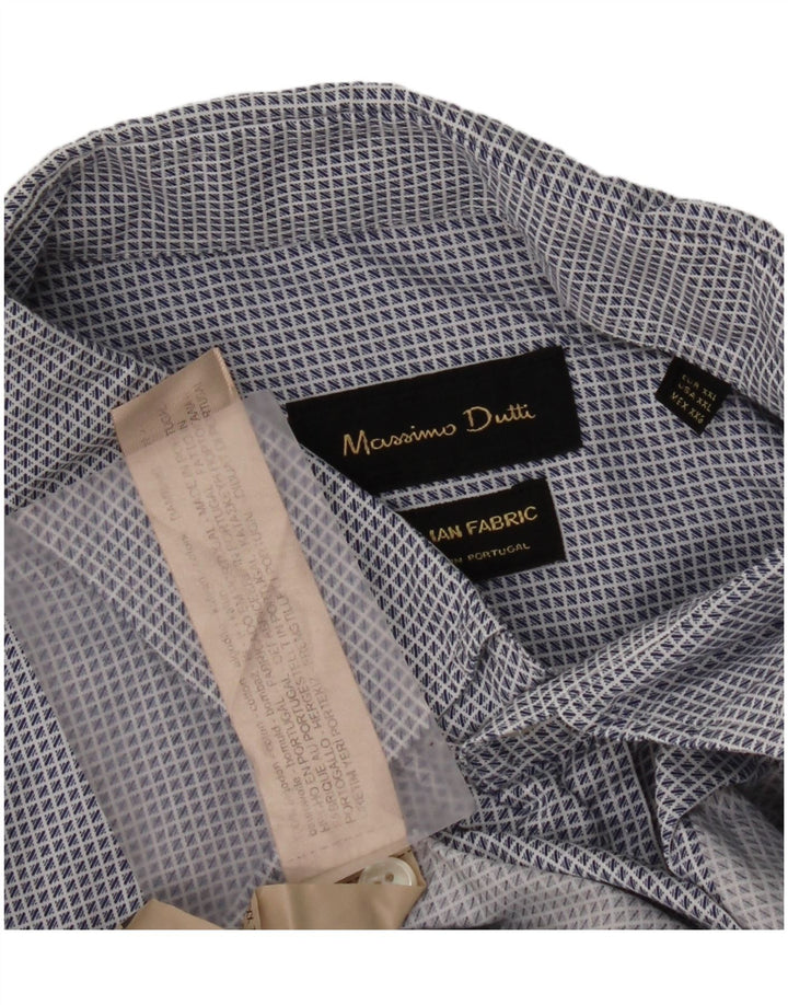 Женская рубашка Massimo Dutti 2XL, синяя клетка, хлопок