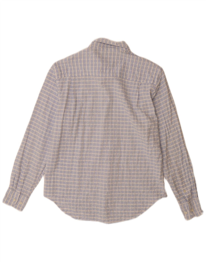 Мужская рубашка Trussardi, размер 41, 16, большая синяя клетка, хлопок