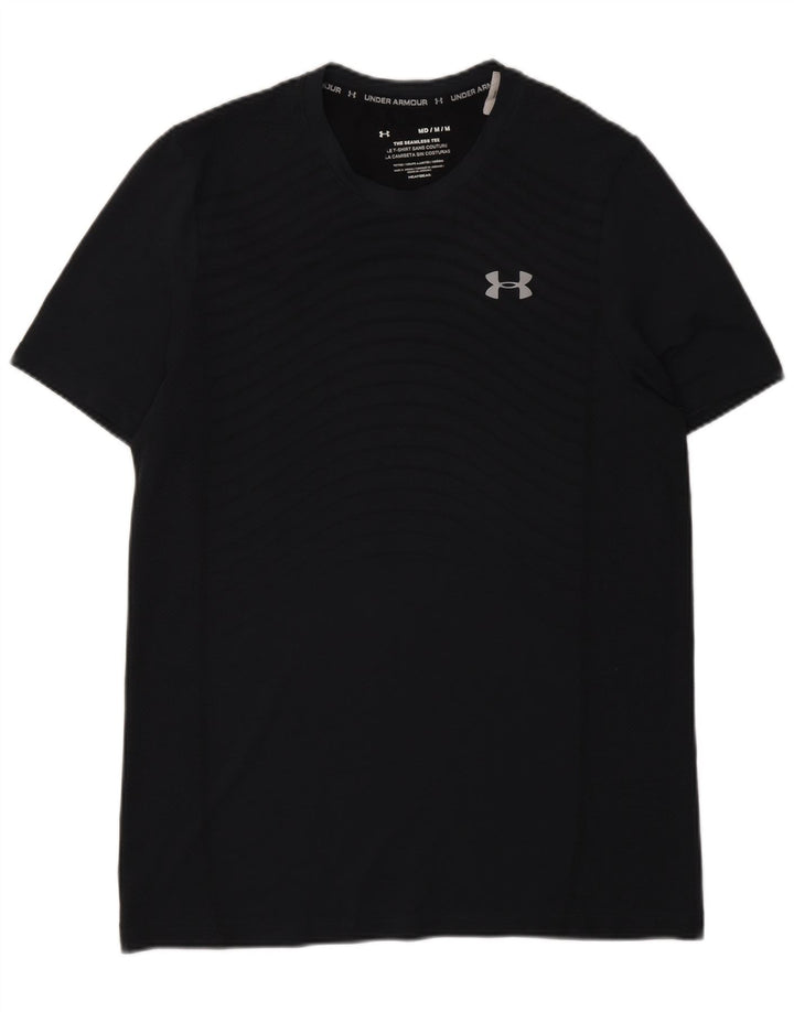Мужская футболка Under Armour Heat Gear, верх из полиэстера среднего серого цвета в полоску