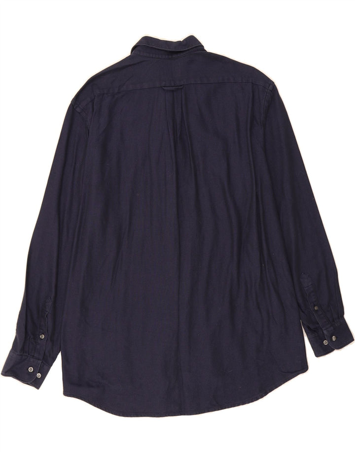 LACOSTE Mens Shirt Size 41 Medium Navy Blue Cotton Vintage Lacoste and Second-Hand Lacoste from Messina Hembry 