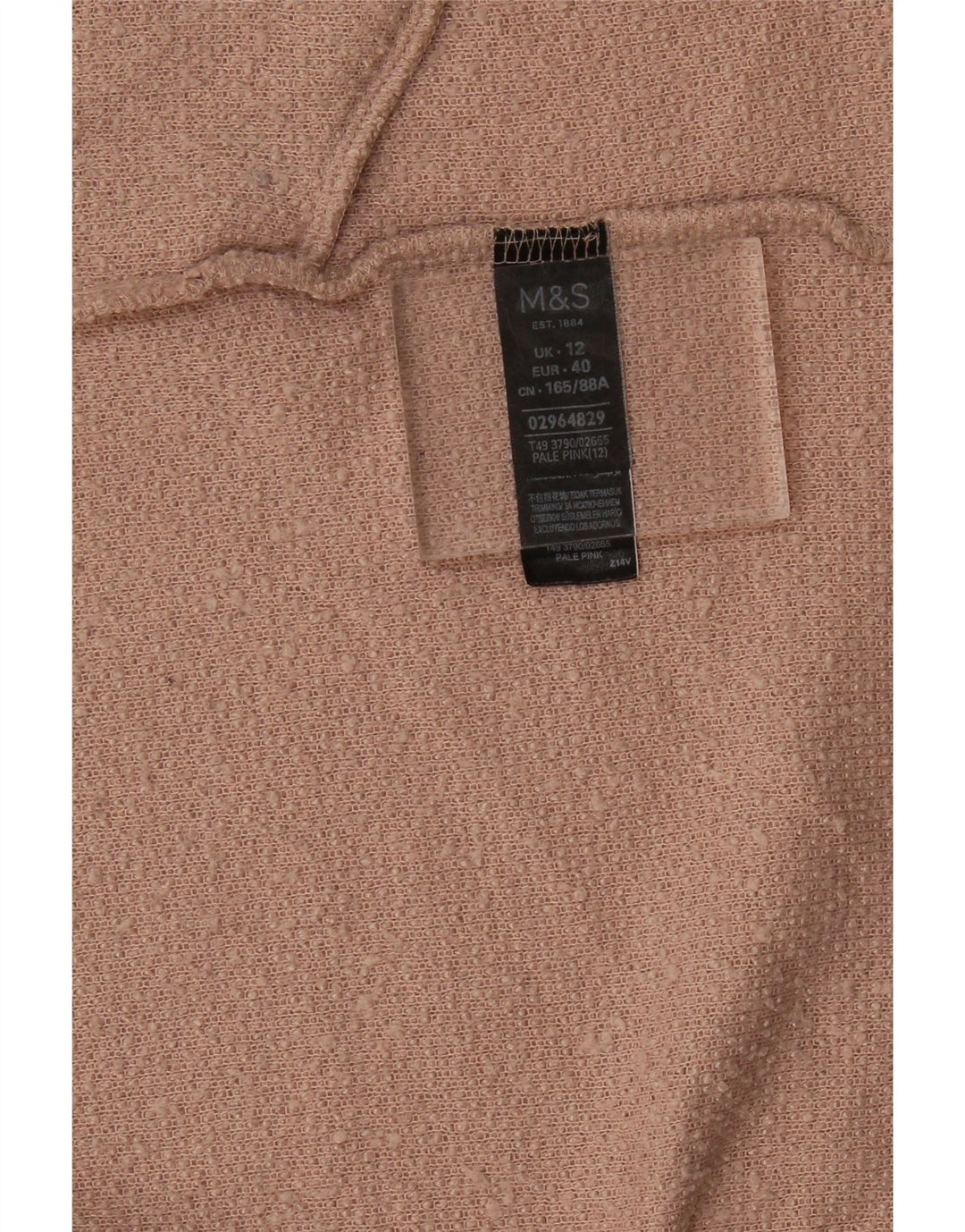 Женский удлиненный открытый кардиган Marks & Spencer UK 12, средний розовый
