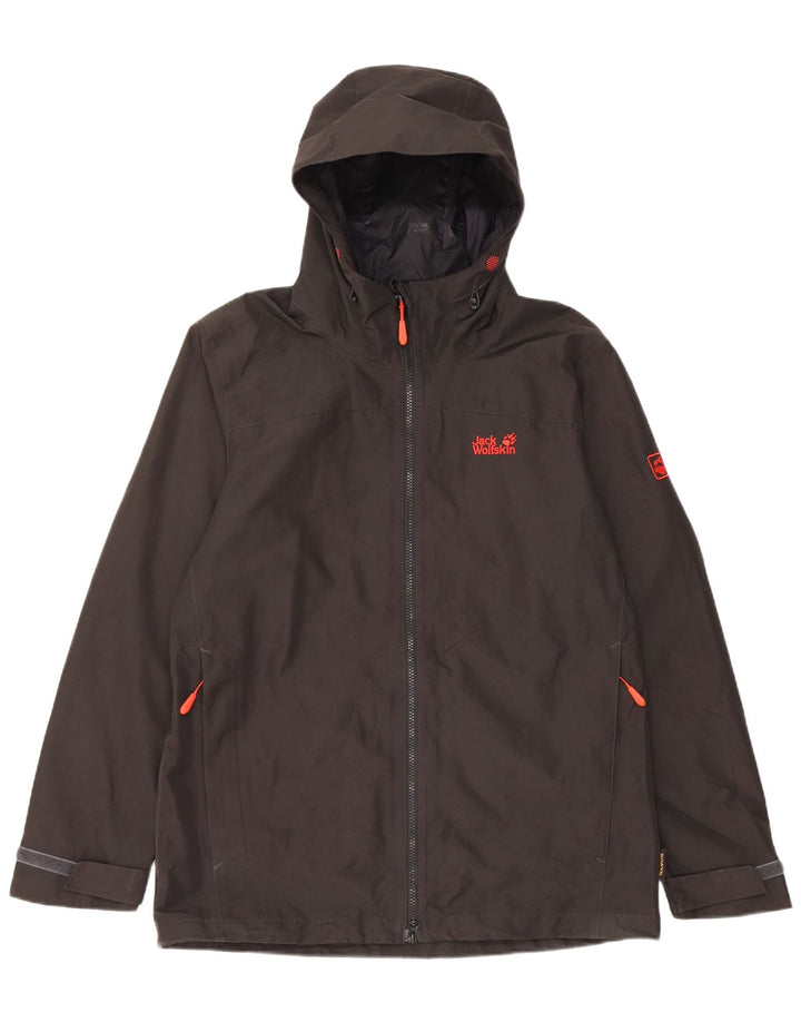 Мужская ветровка с капюшоном Jack Wolfskin UK 40, большая черная полиэстер