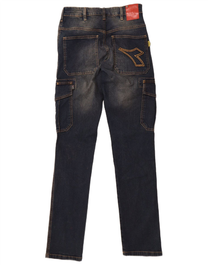 Женские узкие джинсы-карго Diadora W28 L32, темно-синие, хлопок