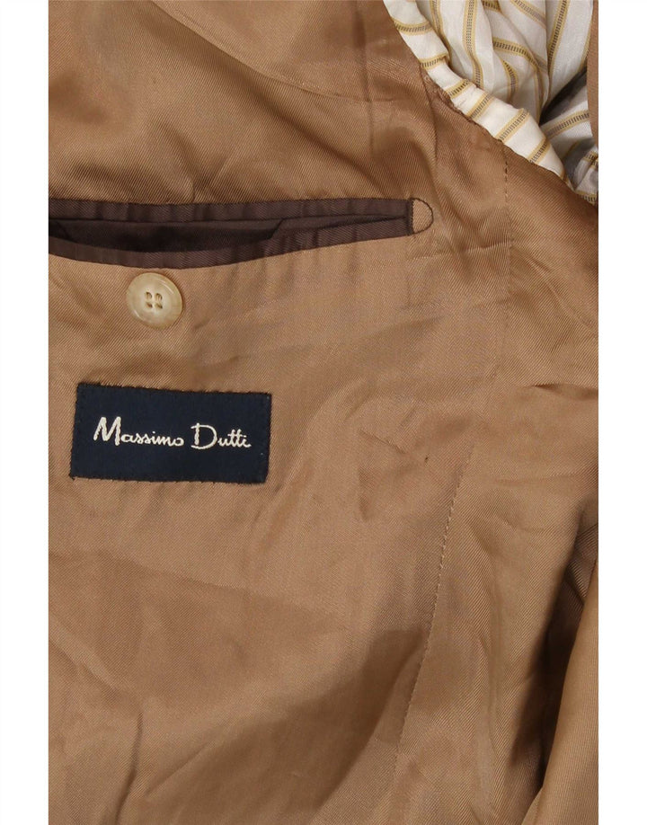 Мужской пиджак Massimo Dutti на 3 пуговицах EU 56 XL Бежевый