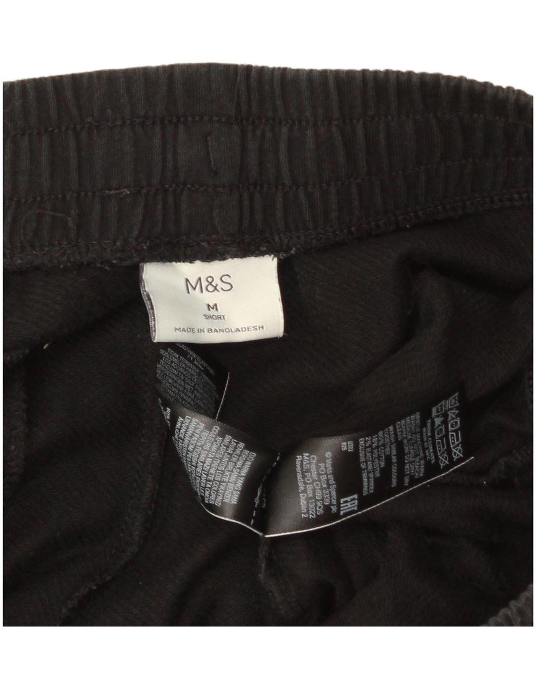 Мужские спортивные брюки Marks & Spencer, хлопковые, среднего размера, черные