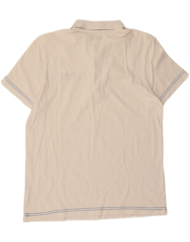 LOTTO Mens Polo Shirt XL Off White Cotton Vintage Lotto and Second-Hand Lotto from Messina Hembry 