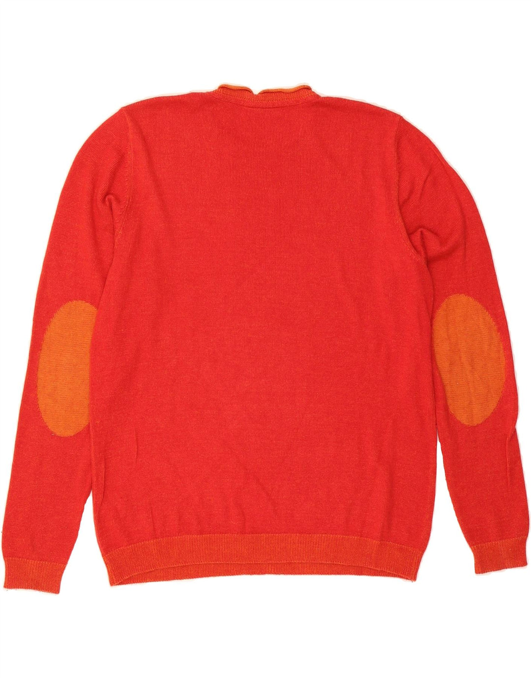 REFRIGUE Mens Crew Neck Jumper Sweater Medium Red Cotton Vintage Refrigue and Second-Hand Refrigue from Messina Hembry 