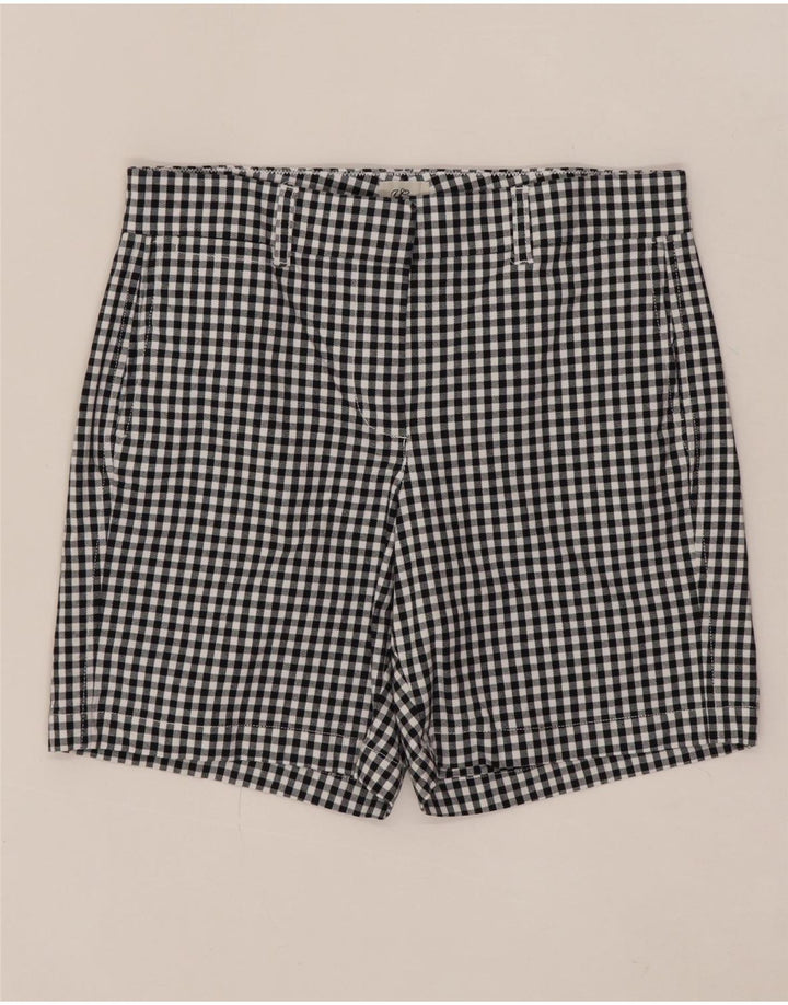 Женские шорты чинос J. CREW US 6, средний размер W30, черный хлопок в мелкую клетку