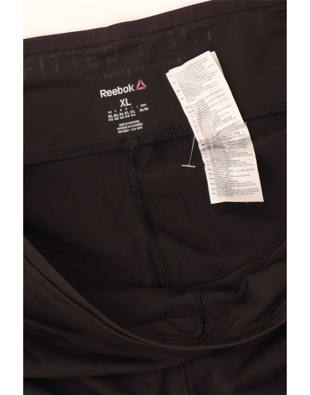 Женские леггинсы Reebok UK 20/22 XL, черный полиэстер