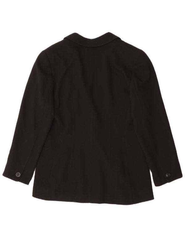 Emanuel Ungaro Womens 1 Button Blazer Jacket IT 48 XL Black