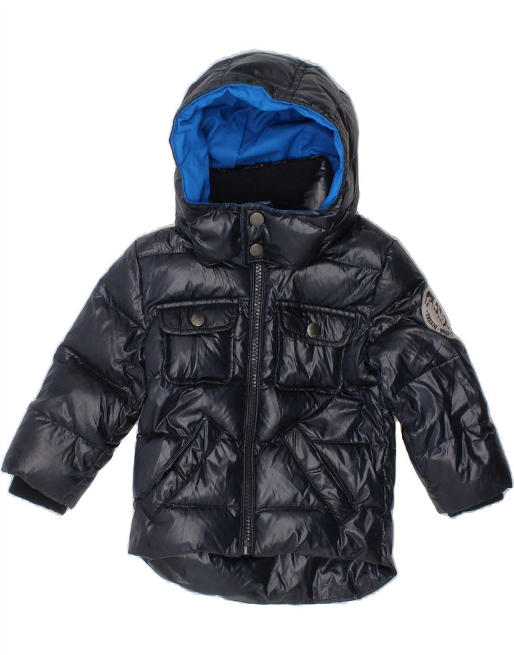 DIESEL Baby Boys Hooded Padded Jacket 6-9 Months Navy Blue Polyamide Vintage Diesel and Second-Hand Diesel from Messina Hembry 