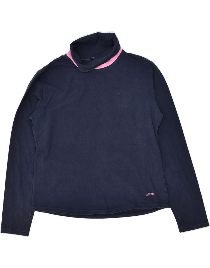 JOULES Girls Roll Neck Top Long Sleeve 15-16 Years XL Navy Blue Cotton | Vintage Joules | Thrift | Second-Hand Joules | Used Clothing | Messina Hembry 