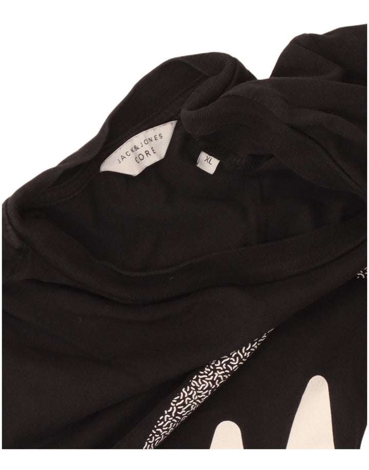 Мужская футболка с рисунком Jack & Jones Top XL черная