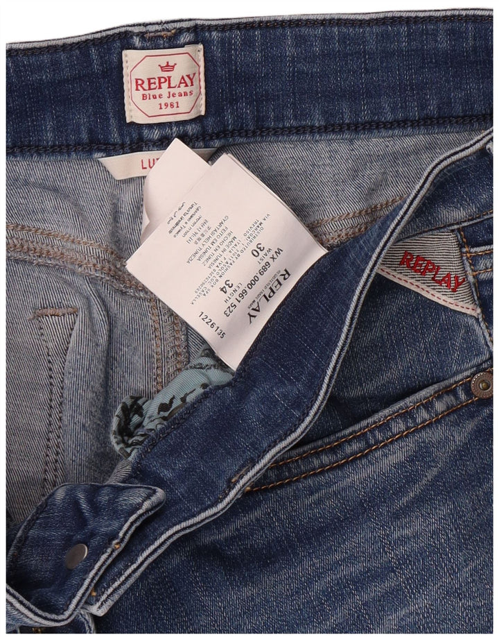 Женские джинсы скинни REPLAY Luz W30 L34, синий хлопок