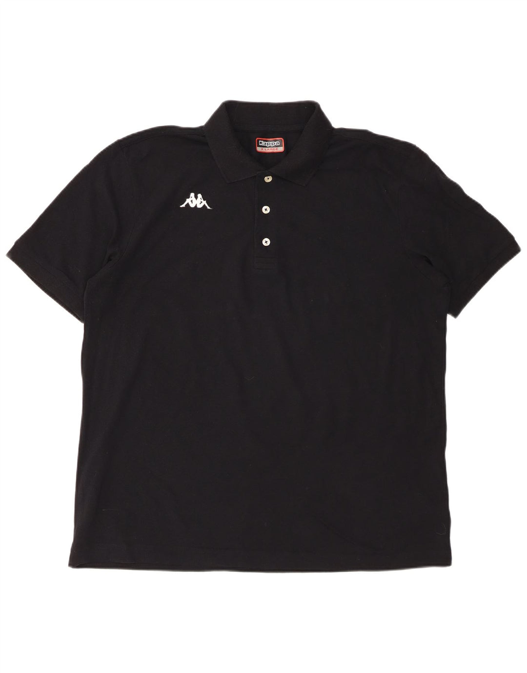 KAPPA Mens Polo Shirt XL Black Cotton