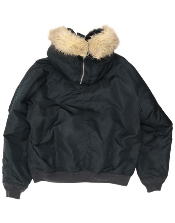 Мужская куртка-бомбер с капюшоном Rifle Type G-1 UK 40, большая темно-синяя