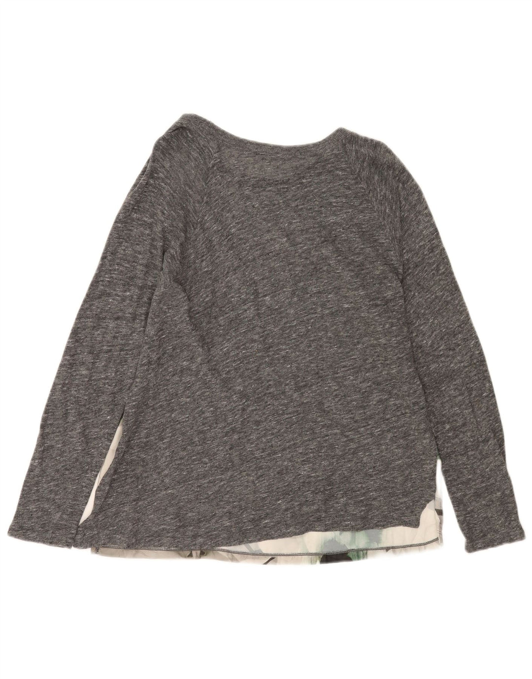 Женская блузка Zara Top UK 16, большая серая с цветочным принтом