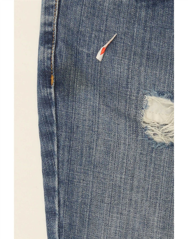 Женские прямые джинсы Tommy Hilfiger с потертостями США 4, маленькие W26 L33, синие