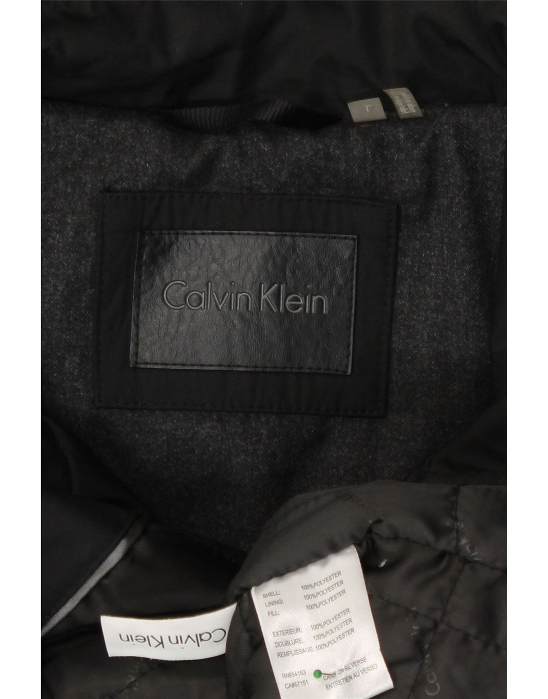 Мужская универсальная куртка с капюшоном Calvin Klein UK 40, большая черная полиэстер