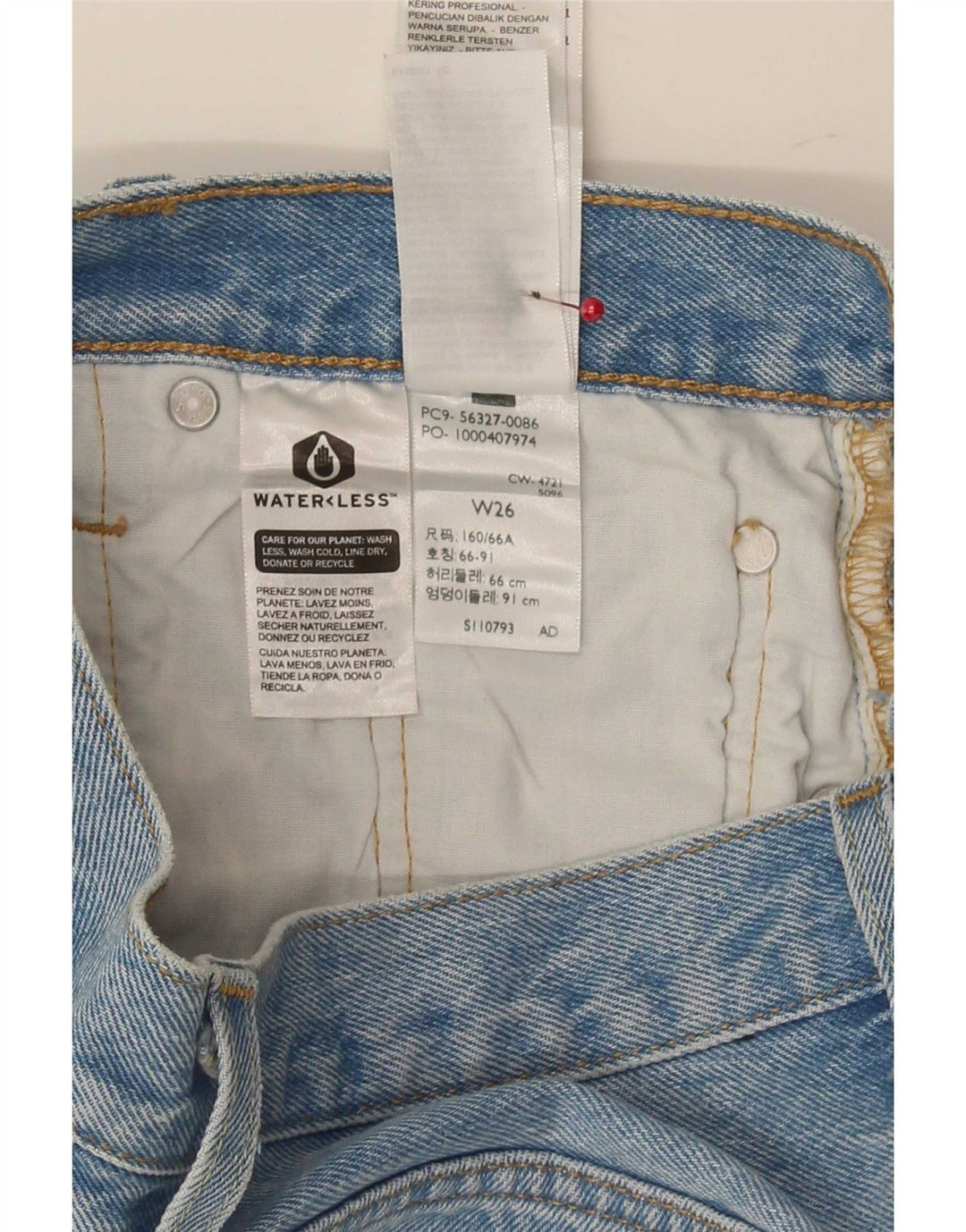 Женские джинсовые шорты Levi's 501 W26, маленькие синие, хлопок