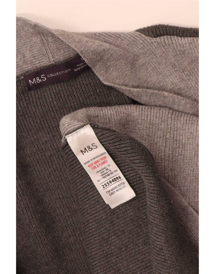 Женский удлиненный кардиган Marks & Spencer UK 12, средний серый