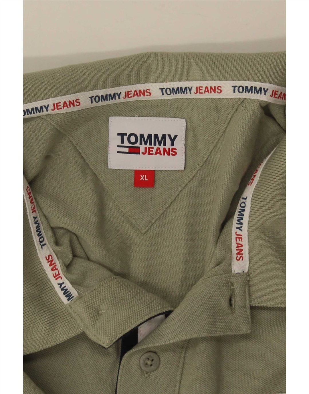 Мужская рубашка-поло Tommy Hilfiger XL зеленая