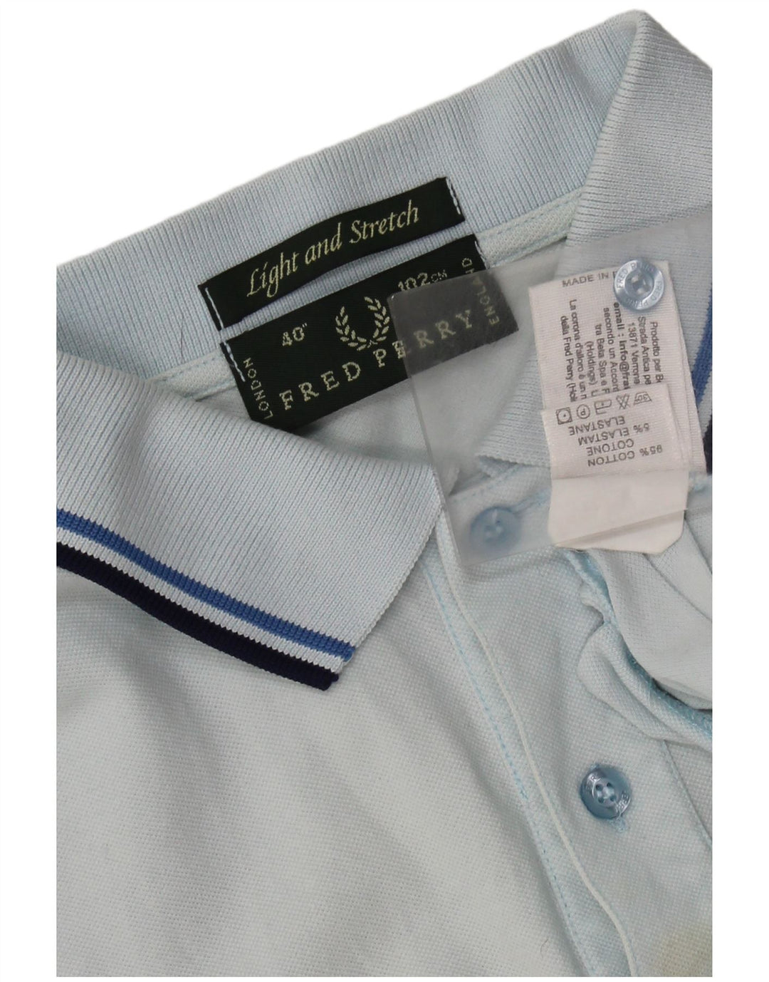 Мужская легкая и эластичная рубашка-поло FRED PERRY, маленькая синяя, хлопок
