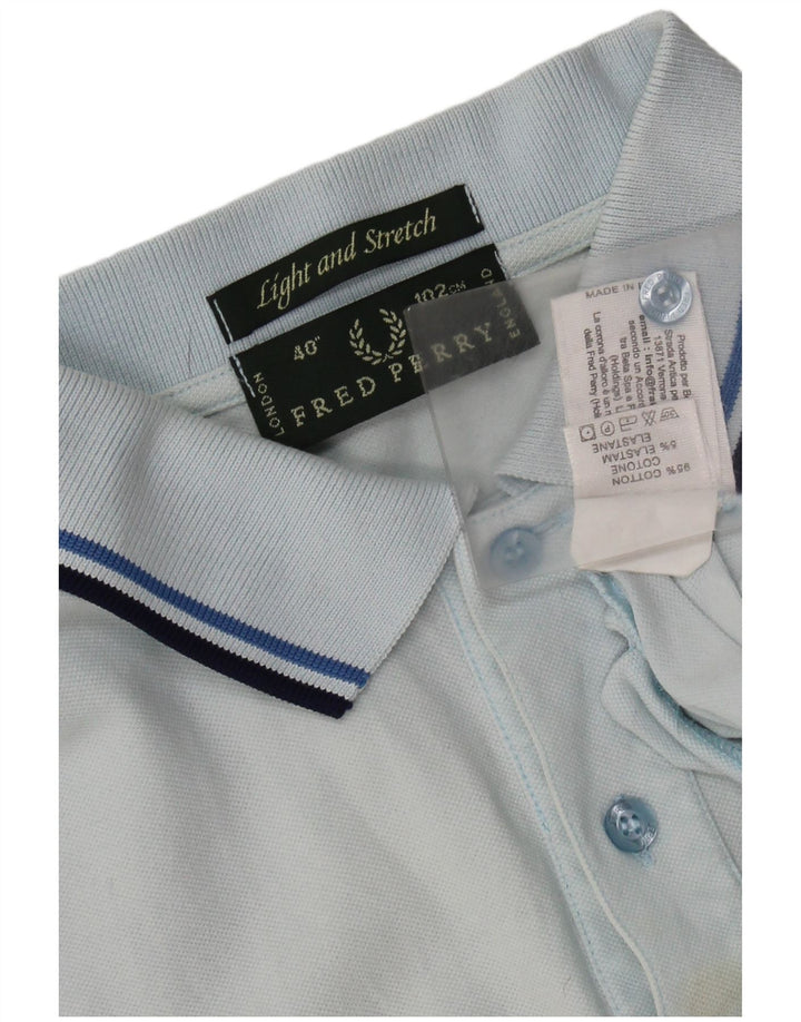 Мужская легкая и эластичная рубашка-поло FRED PERRY, маленькая синяя, хлопок