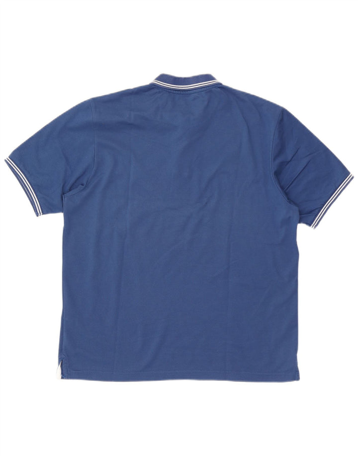 Мужская рубашка поло Champion Easy Fit, большая синяя хлопковая ткань