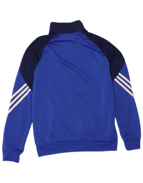 Спортивный костюм ADIDAS для мальчиков, верхняя куртка 13–14 лет, синий полиэстер с цветными блоками XL