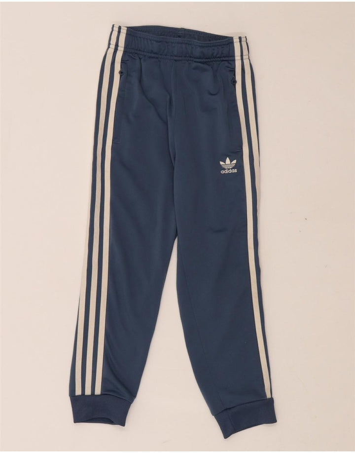 Спортивный костюм ADIDAS для мальчиков Брюки-джоггеры 6-7 лет Синий Полиэстер