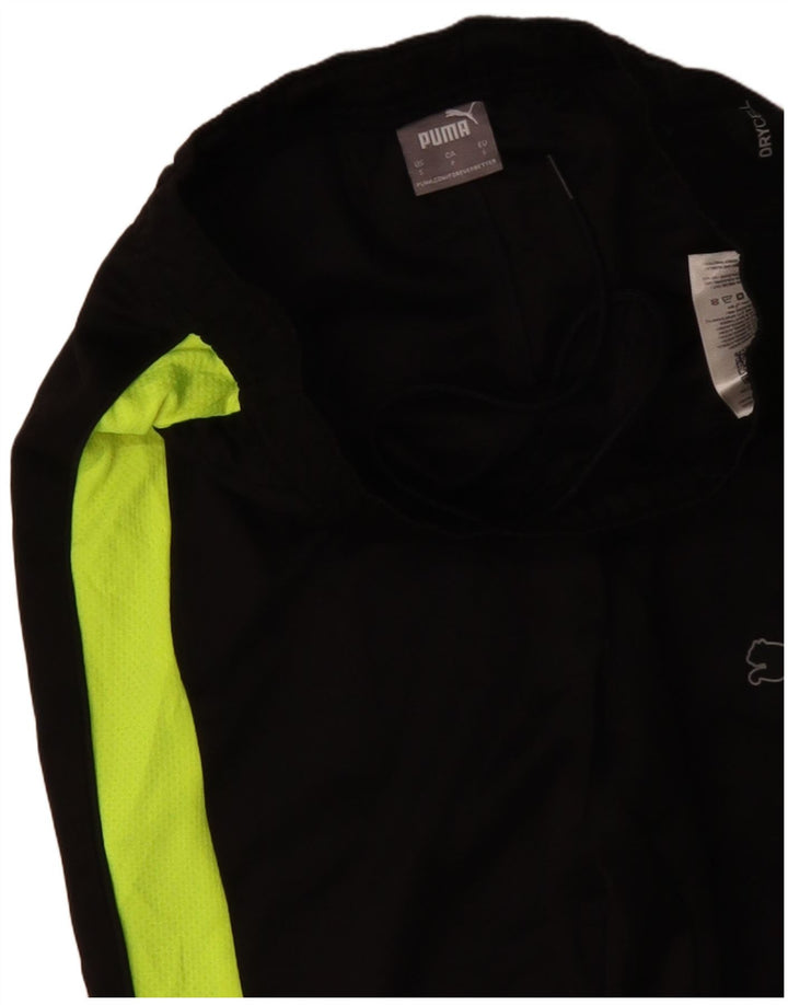 Мужские спортивные брюки PUMA, маленькие черные, полиэстер с цветными блоками