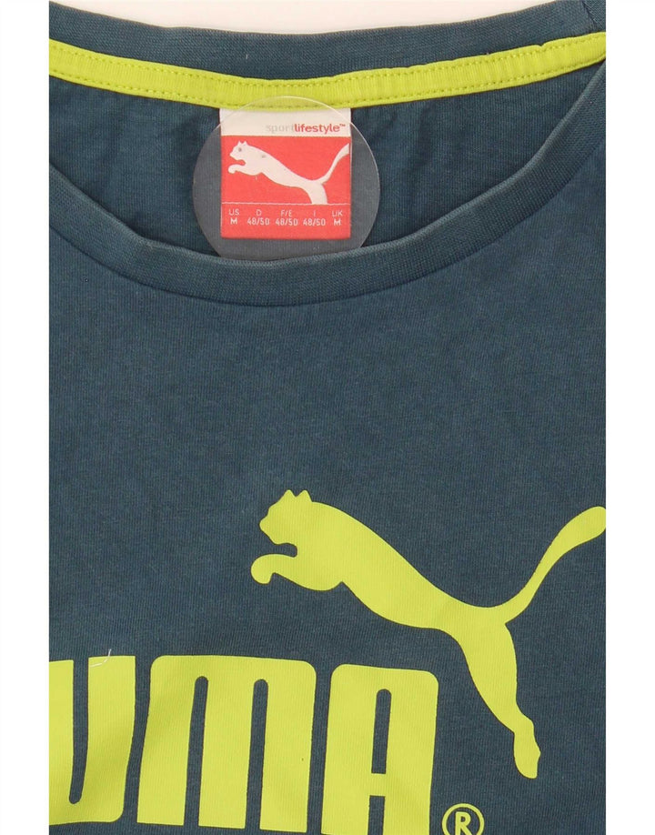 Мужская футболка с рисунком Puma, средний синий