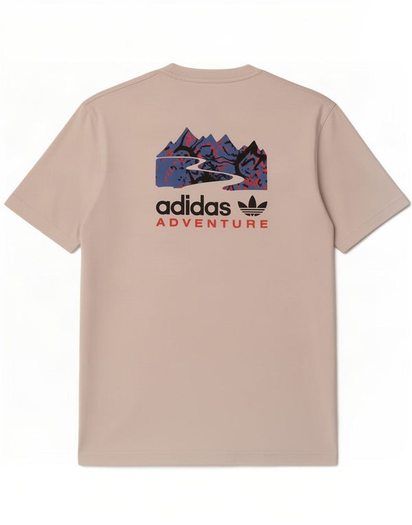 Мужская футболка Adidas с рисунком, маленький белый хлопок