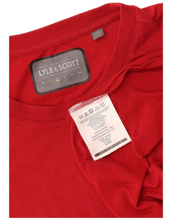 Мужская футболка Lyle & Scott Top среднего красного цвета из полиэстера