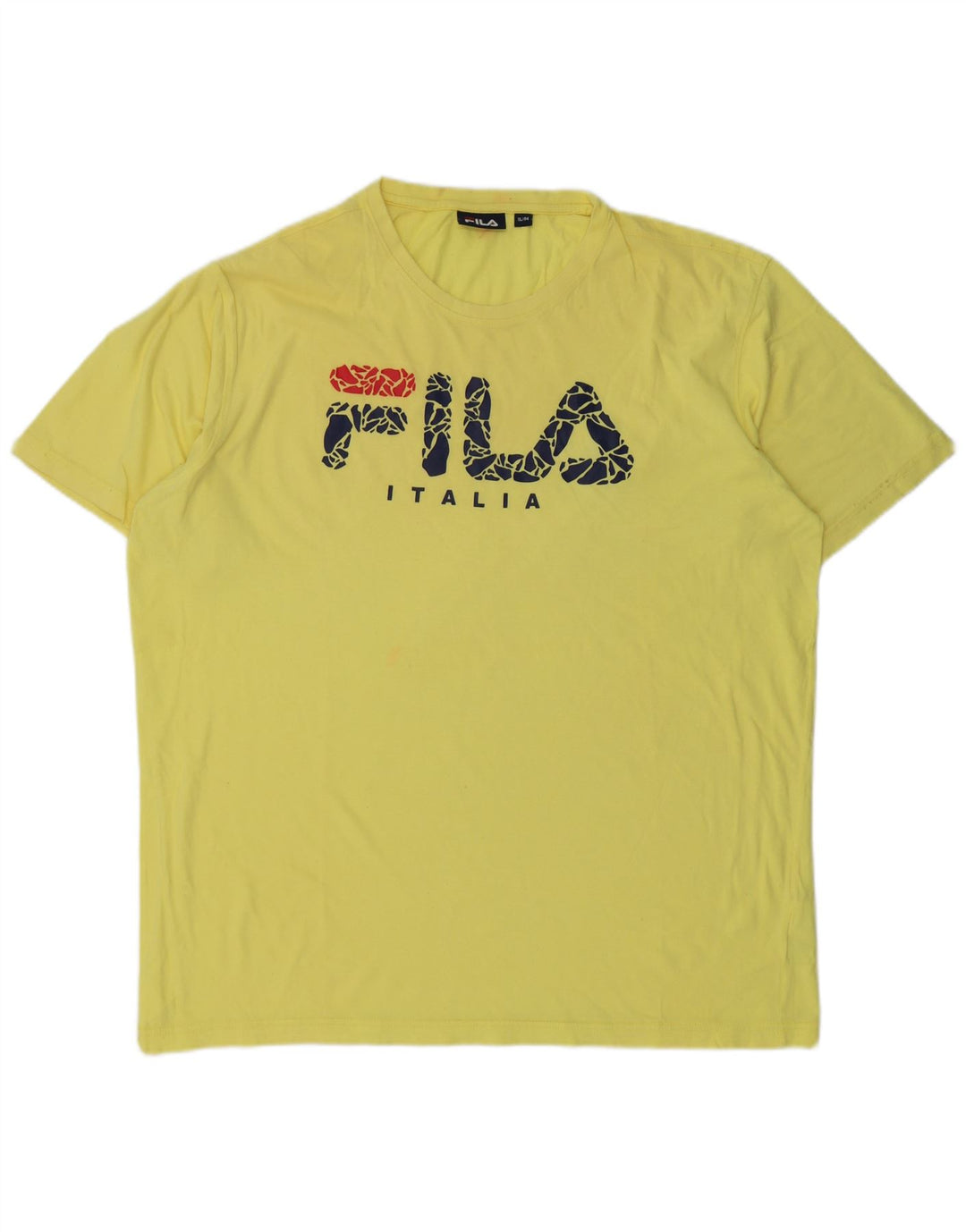 FILA Мужская футболка с рисунком Top XL Желтый хлопок