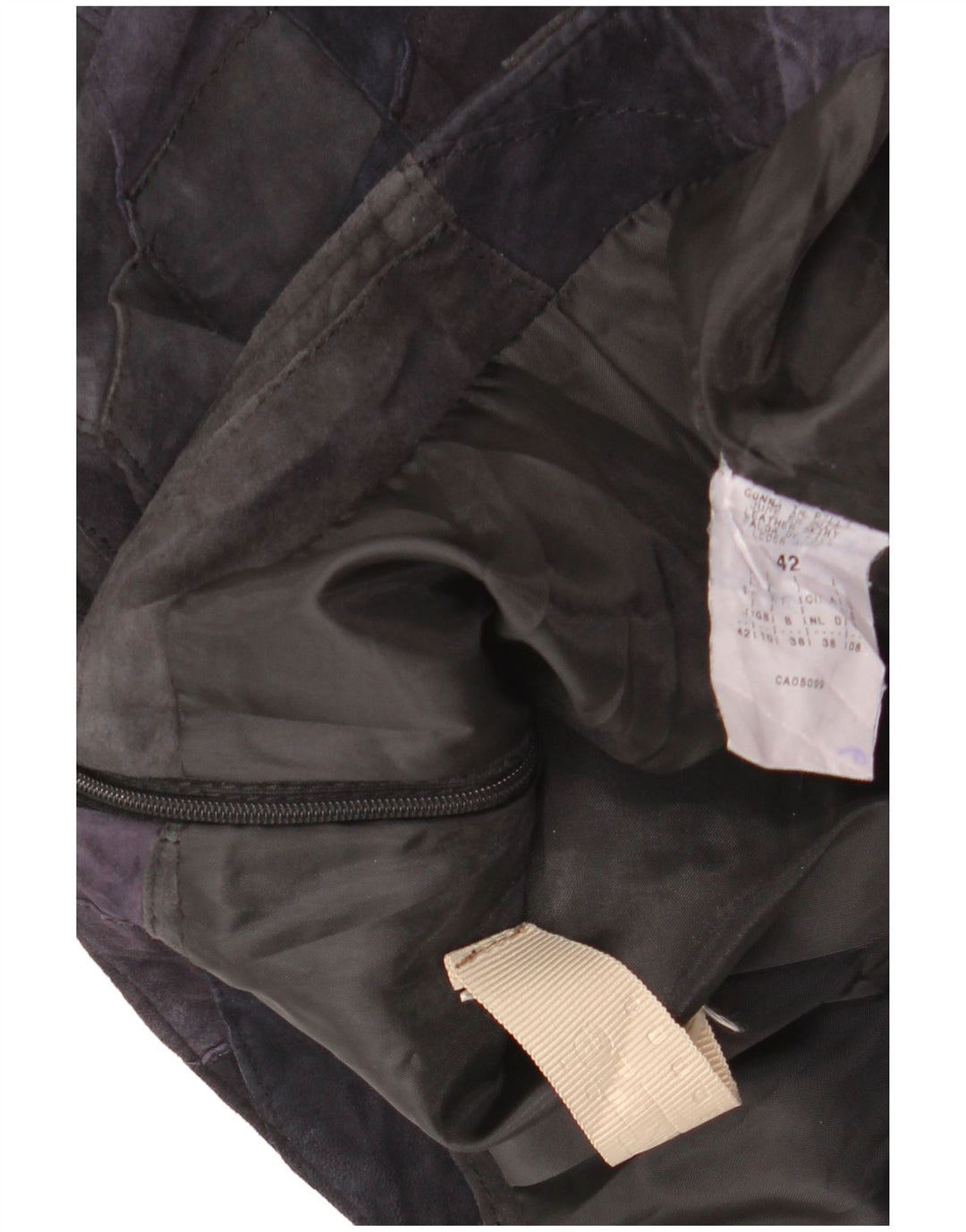 ВИНТАЖНАЯ женская замшевая юбка UK 10, маленькая W28, разноцветная лоскутная кожа