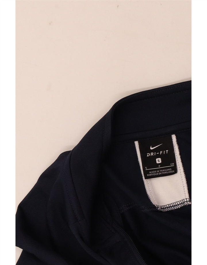 Мужская спортивная куртка Nike Dri Fit, маленькая темно-синяя с цветными блоками