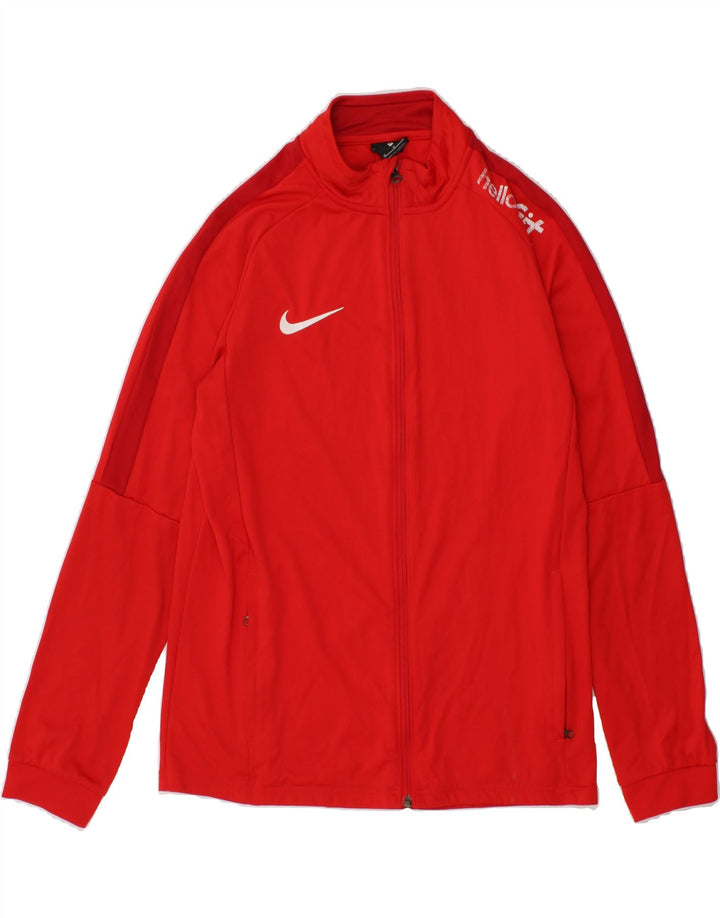 NIKE Mens Dri Fit Graphic Tracksuit Top Jacket Medium Red Polyester Vintage Nike and Second-Hand Nike from Messina Hembry 