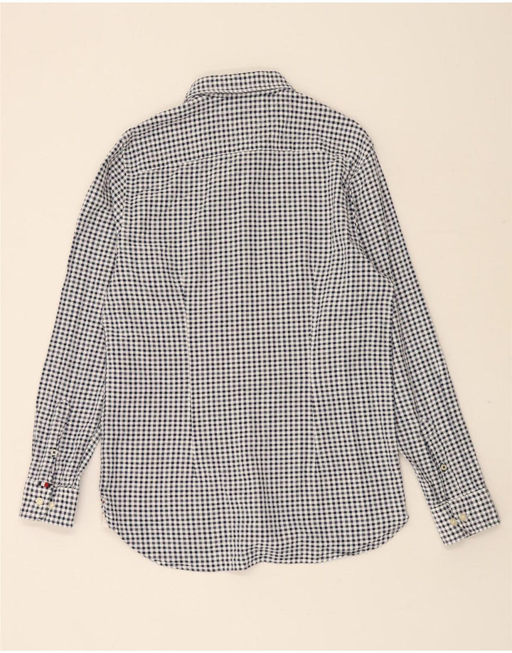 TOMMY HILFIGER Mens Slim Fit Shirt Medium Multicoloured Gingham Cotton