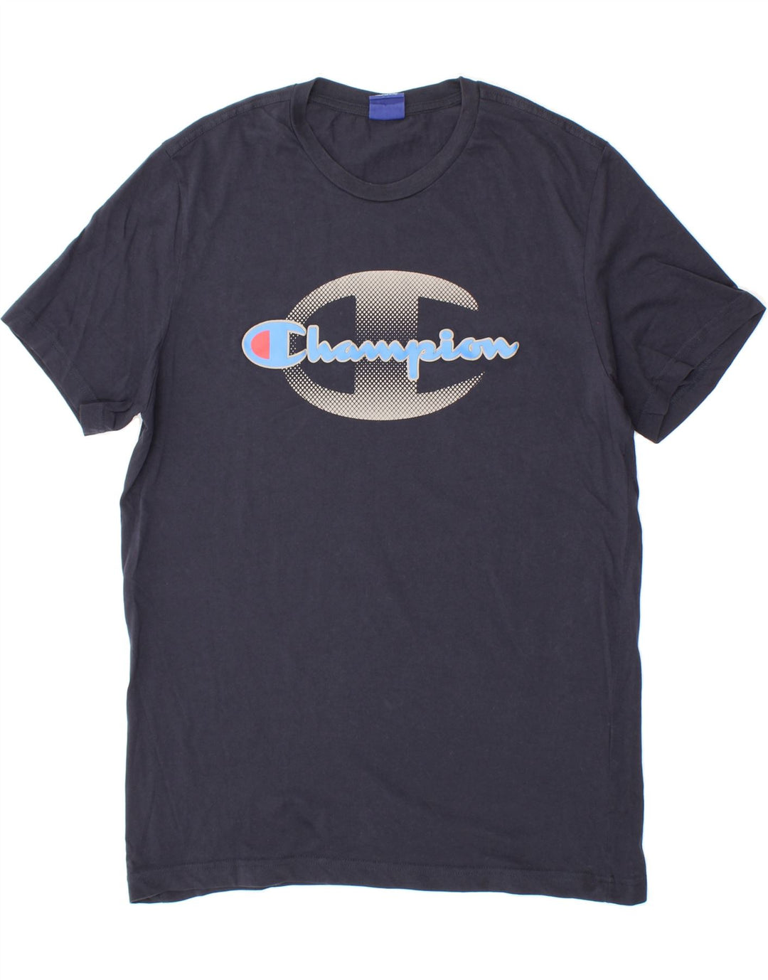 CHAMPION Mens Graphic T-Shirt Top XL Navy Blue Vintage Champion and Second-Hand Champion from Messina Hembry 