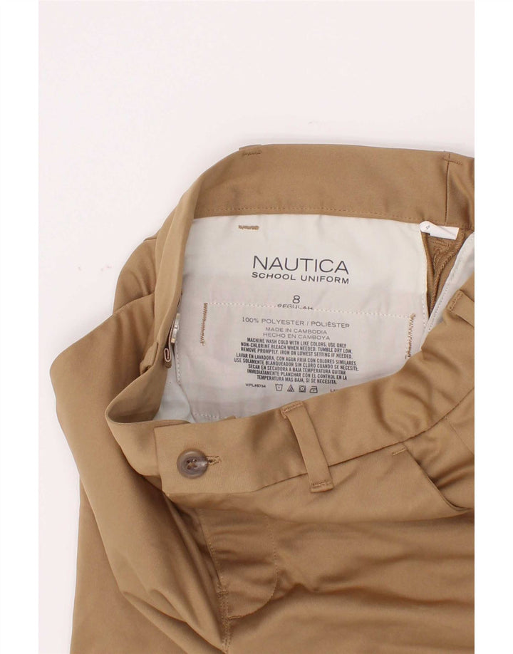 Шорты чинос Nautica для мальчиков 7–8 лет W24, бежевый полиэстер