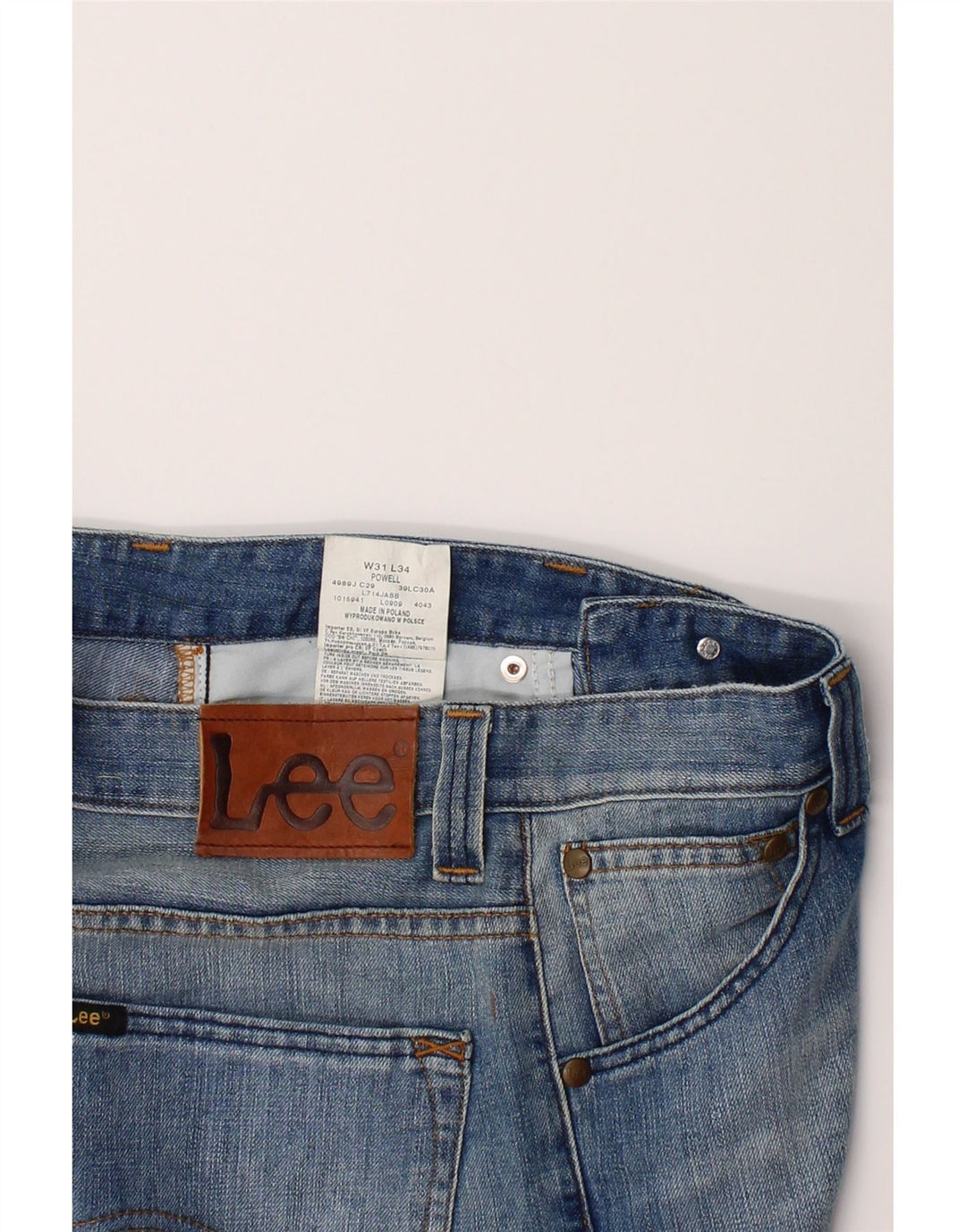 LEE Womens Powell Slim Jeans W31 L34 Blue Cotton Vintage Lee and Second-Hand Lee from Messina Hembry 