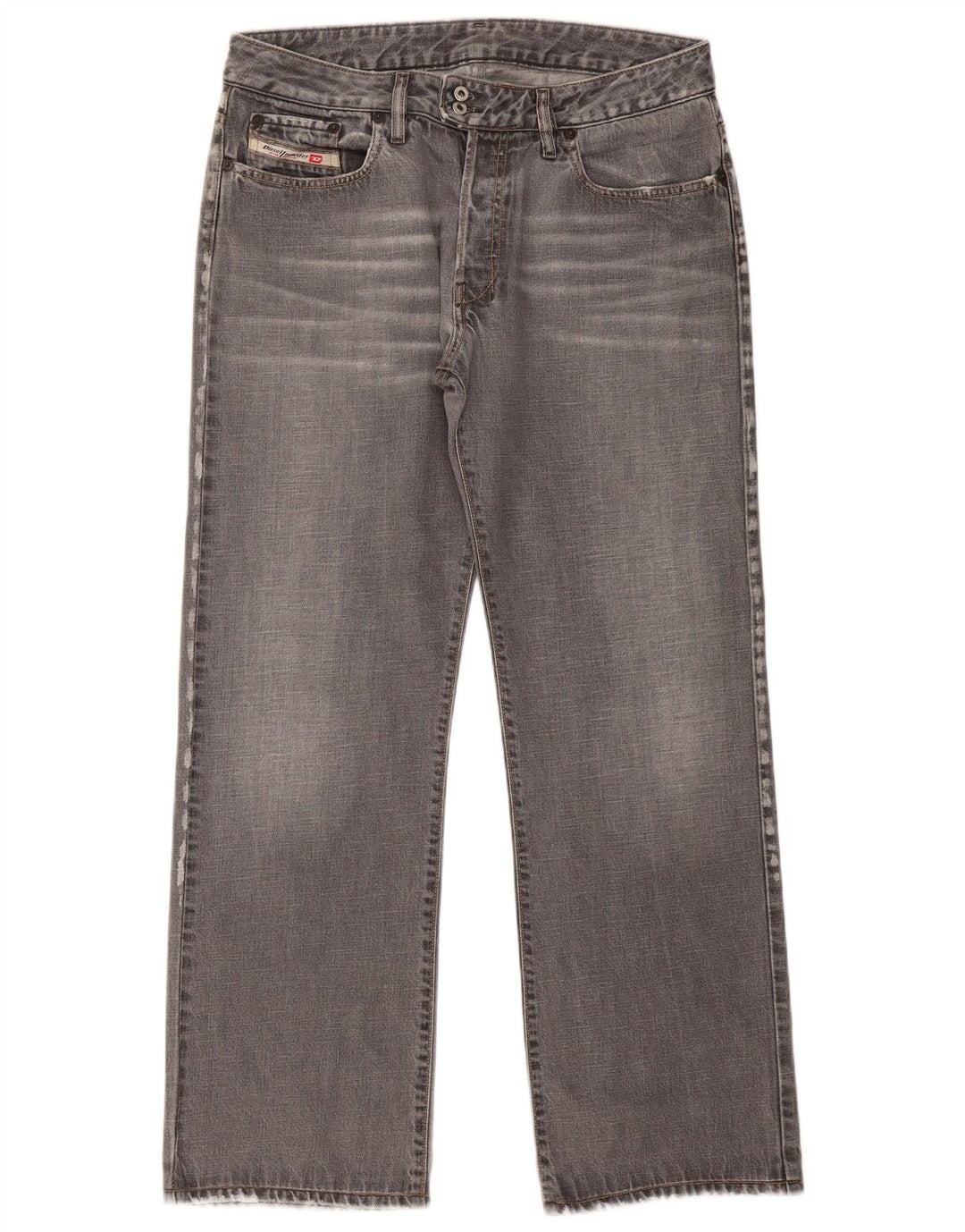 Женские прямые джинсы Diesel W34 L31 Серые, хлопок