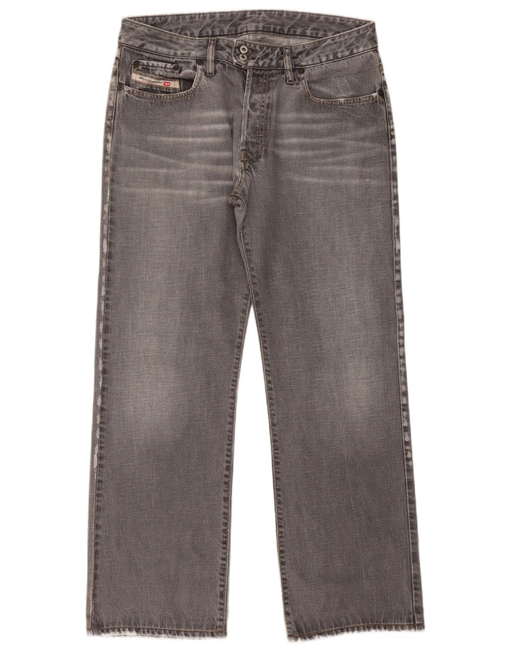 Женские прямые джинсы Diesel W34 L31 Серые, хлопок