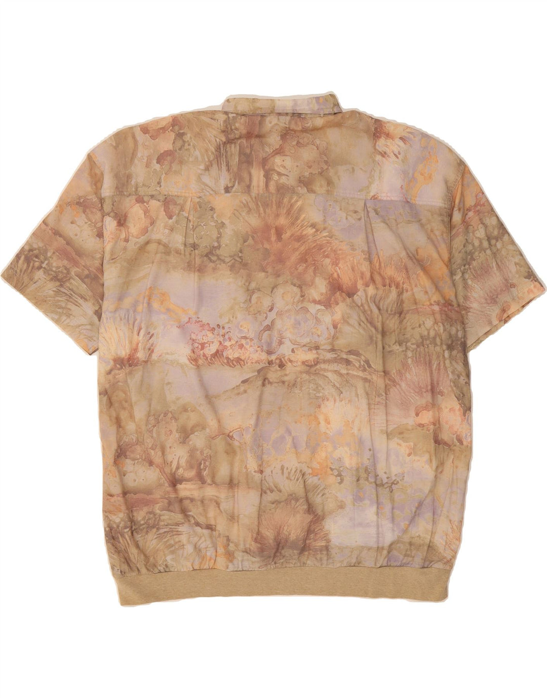CANDA Mens Short Sleeve Pullover Shirt Size 60/62 2XL Beige Floral Vintage Canda and Second-Hand Canda from Messina Hembry 